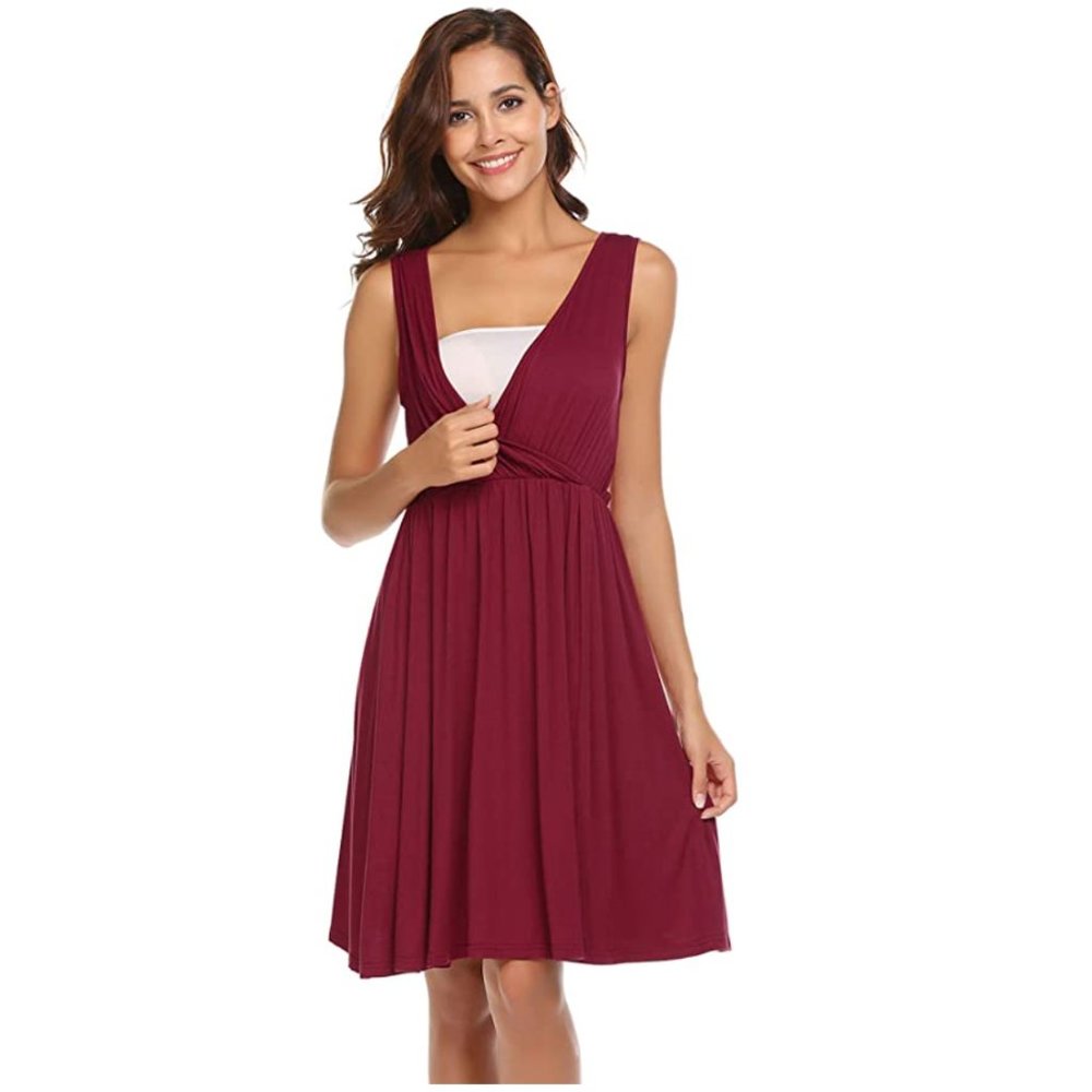 📦 Maternity & Nursing Dress ( L-22) - Picture 3 of 6